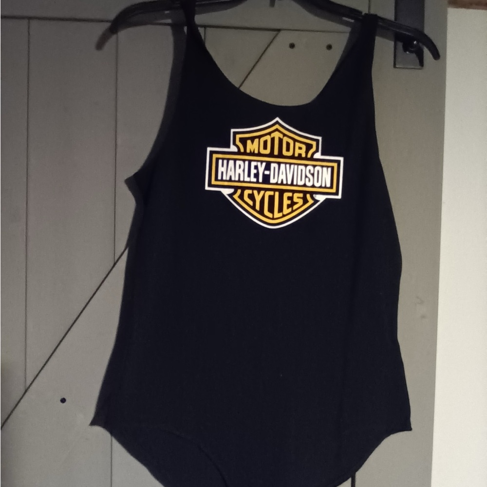 Harley-Davidson Black Bodysuit with Gold Logo